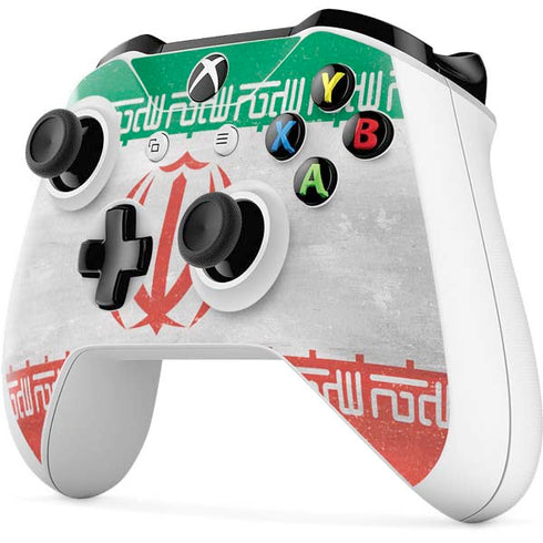 Iran Flag Distressed Xbox One S Controller Skin